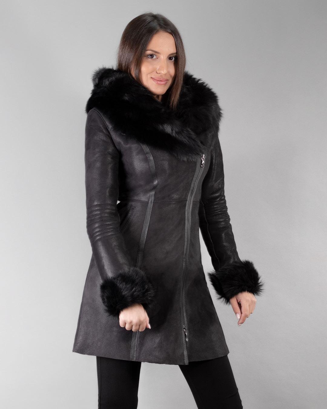 LA FORCE Ženski monton Leona, Crni