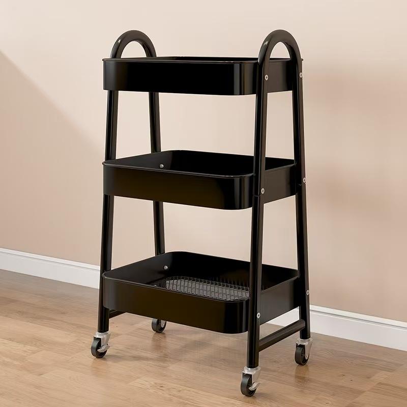 BOLZZ Met polica sa točkićima, Crna