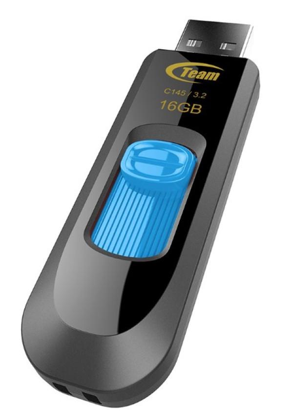 TEAM GROUP USB Flash memorija, 16GB, C145, USB 3.2, Blue TC145316GL01, Crna