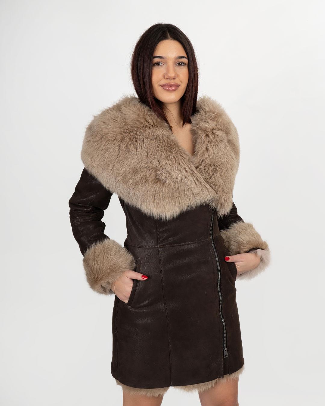 LA FORCE Ženski monton Leona, Braon