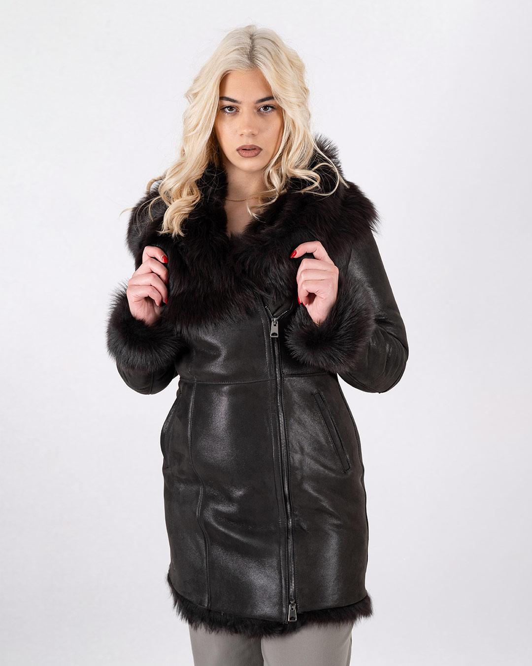 LA FORCE Ženski monton Leona, Crni