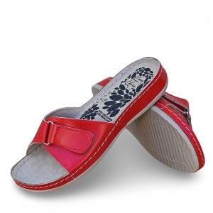 Prom M1 Ženske kožne papuče, Crvene