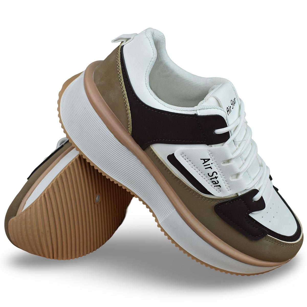 Ženske patike Mat Star 586019, Belo-braon