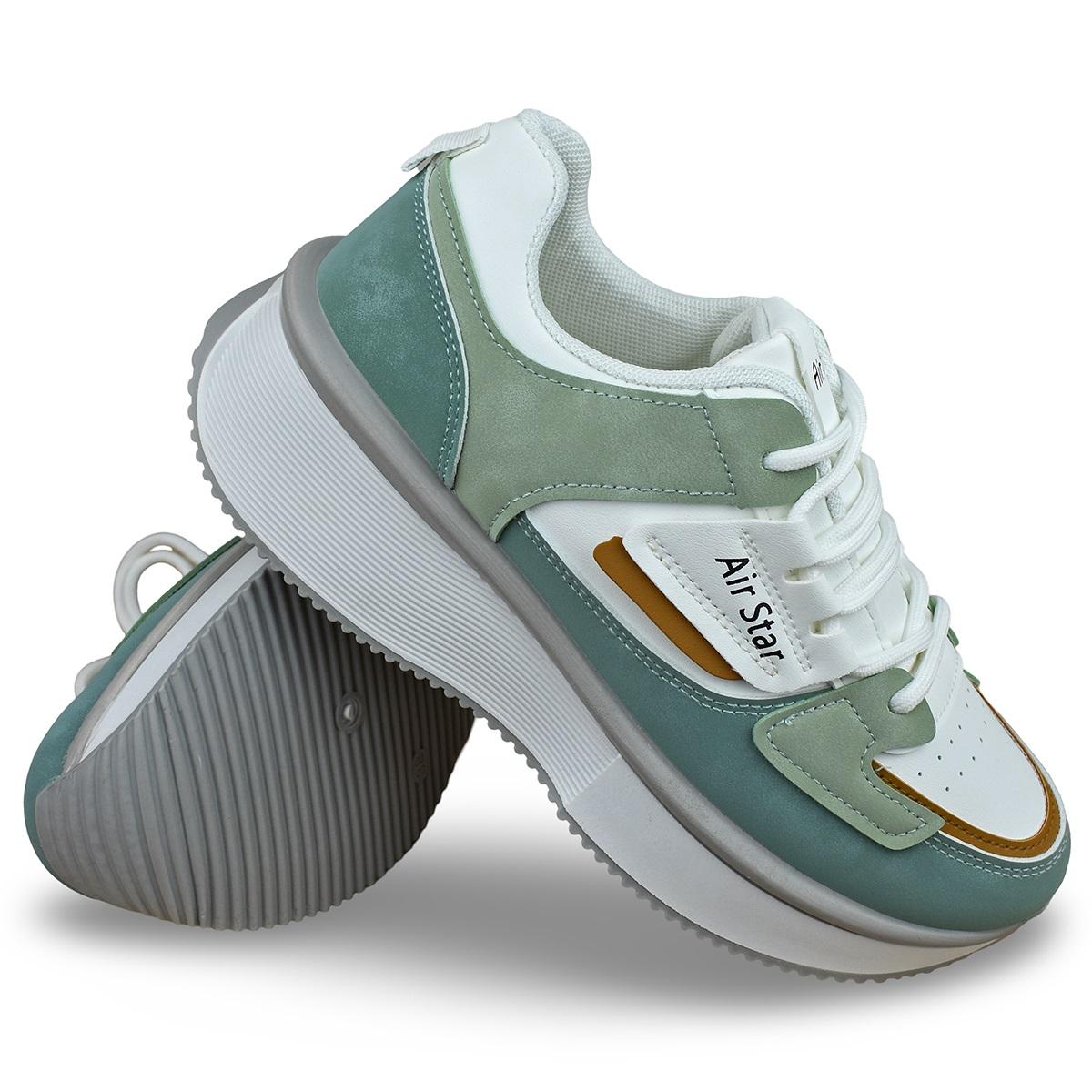 Ženske patike Mat Star 586019, Belo-zelene