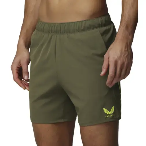 Castore Muški šorts 6 Brief, Maslinasti