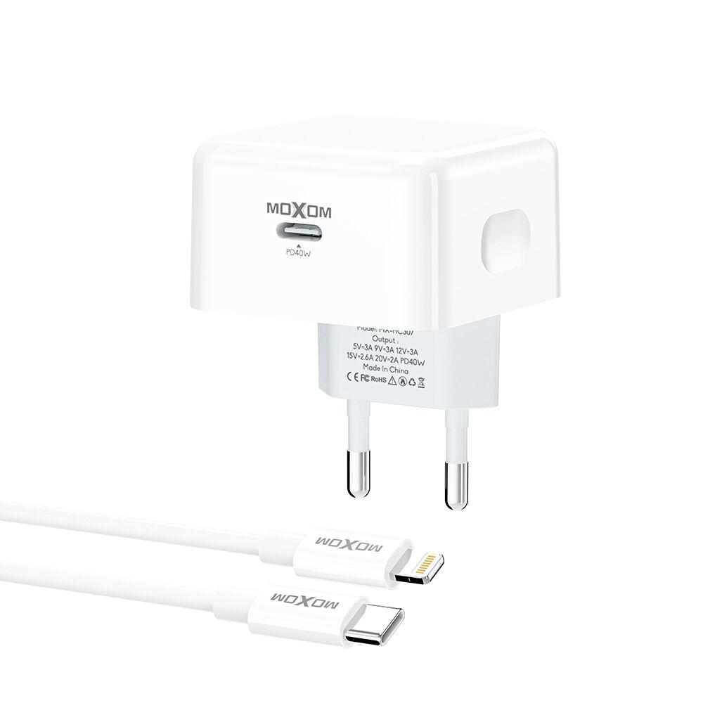 Moxom Kućni punjač MX-HC307 40W Type C na Lightning, Beli