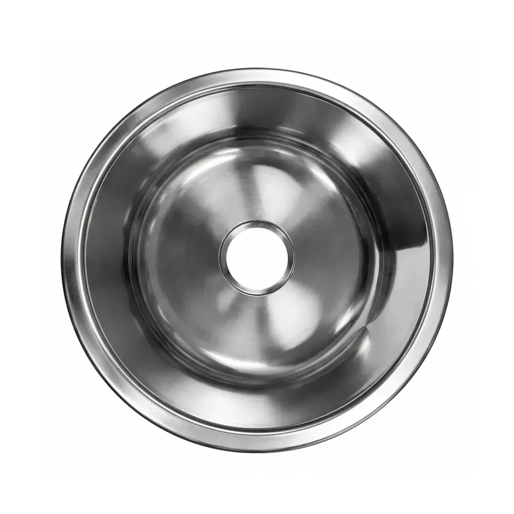 Okrugla sudopera bez sifona, Inox