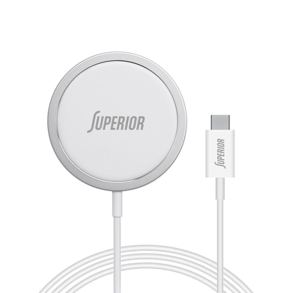 Superior Bežični punjač Magsafe SU-0207 15W sa Type C kablom, Beli