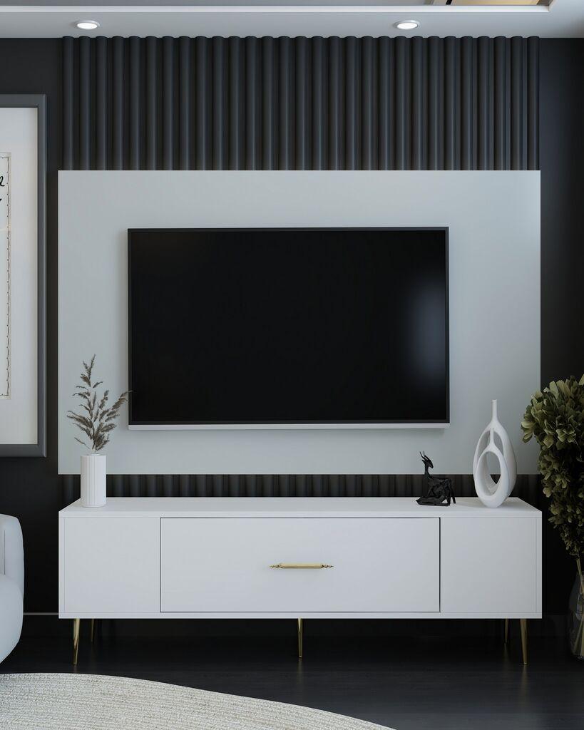 Hanah Home TV Komoda Dekos, 150x48,2x29,6 cm, Bela