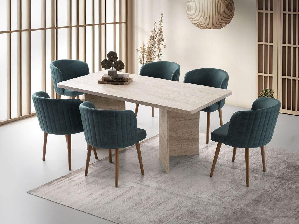 Hanah Home Trpezarijski sto Loft, 180 cm, Krem
