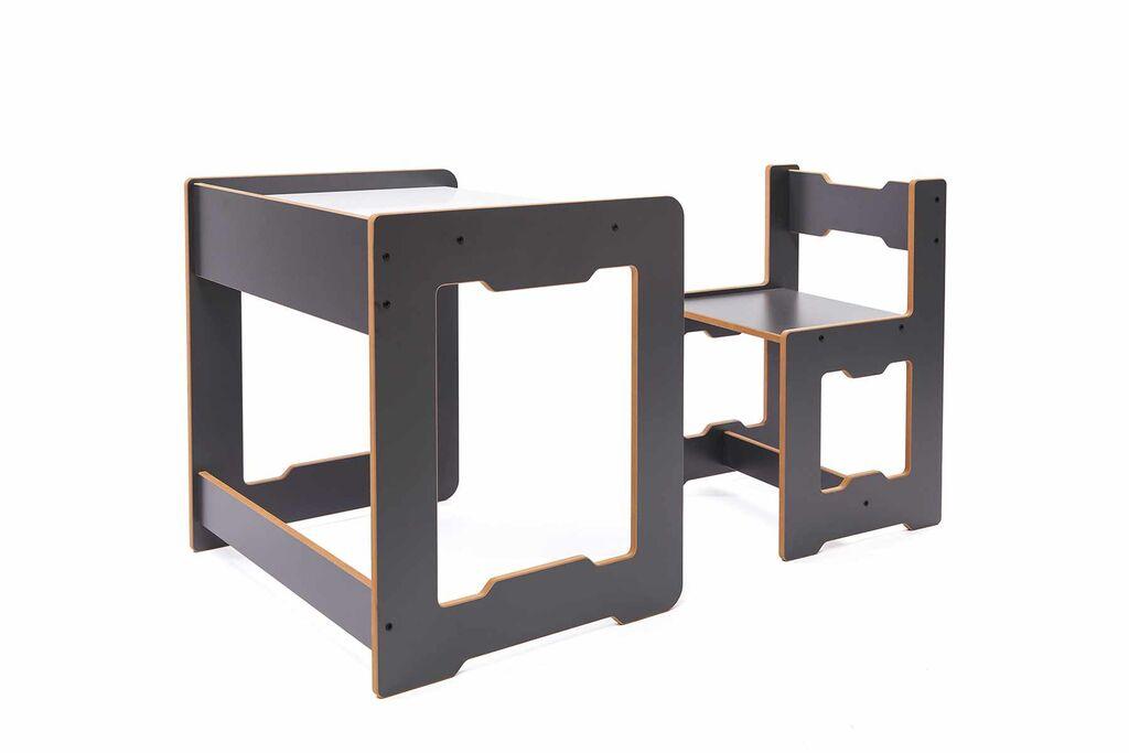 Hanah Home Dečiji set Sto i stolica, 56x55x45cm, Antracit