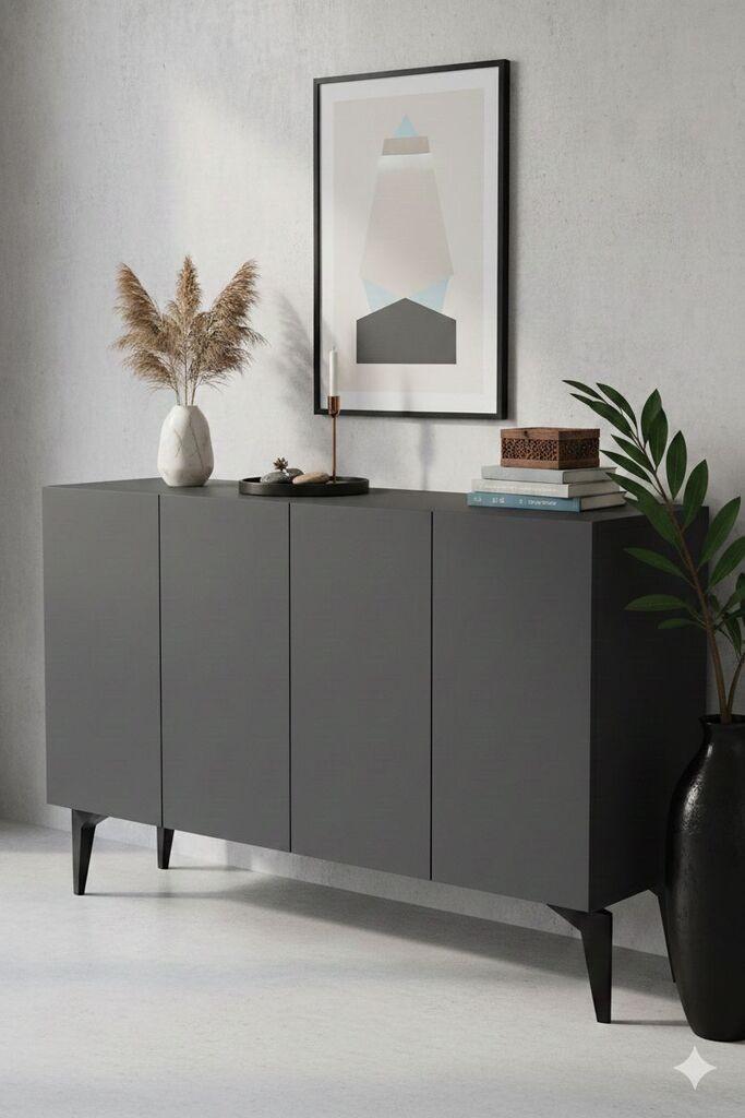 Hanah Home Komoda, 120x79x32cm, Antracit