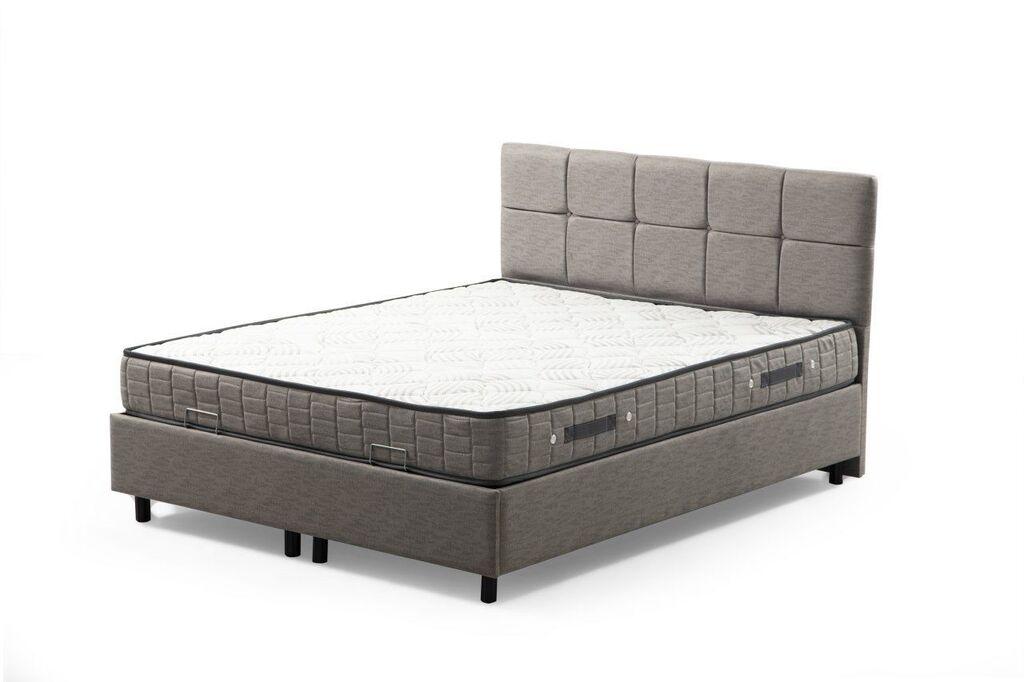 Hanah Home Osnova za krevet  sa uzglavljem Vitalia, 140x110x200 cm, Svetlosiva
