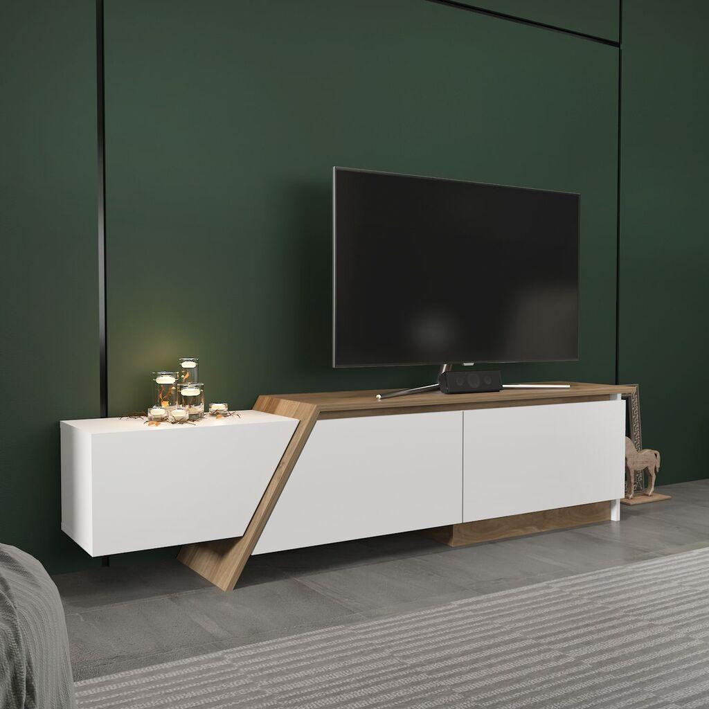 Hanah Home TV Komoda Zonas, 180x28,6x35 cm, Bela