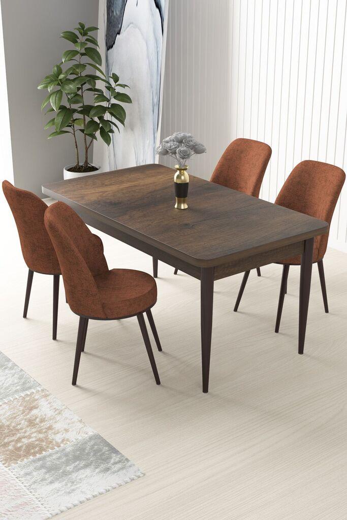Hanah Home Set Trpezarijski sto i 4 stolice Nil, Terakota