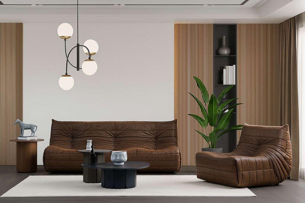 Atelier del Sofa Viličasta stolica Bocek, 90x100x80 cm, Braon