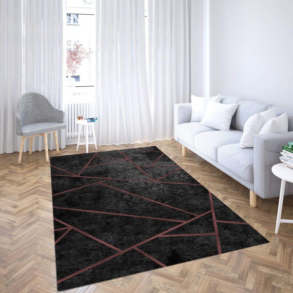 Conceptum Hypnose Tepih CG_117, Pravougaoni, 80 x 140 cm, Crni