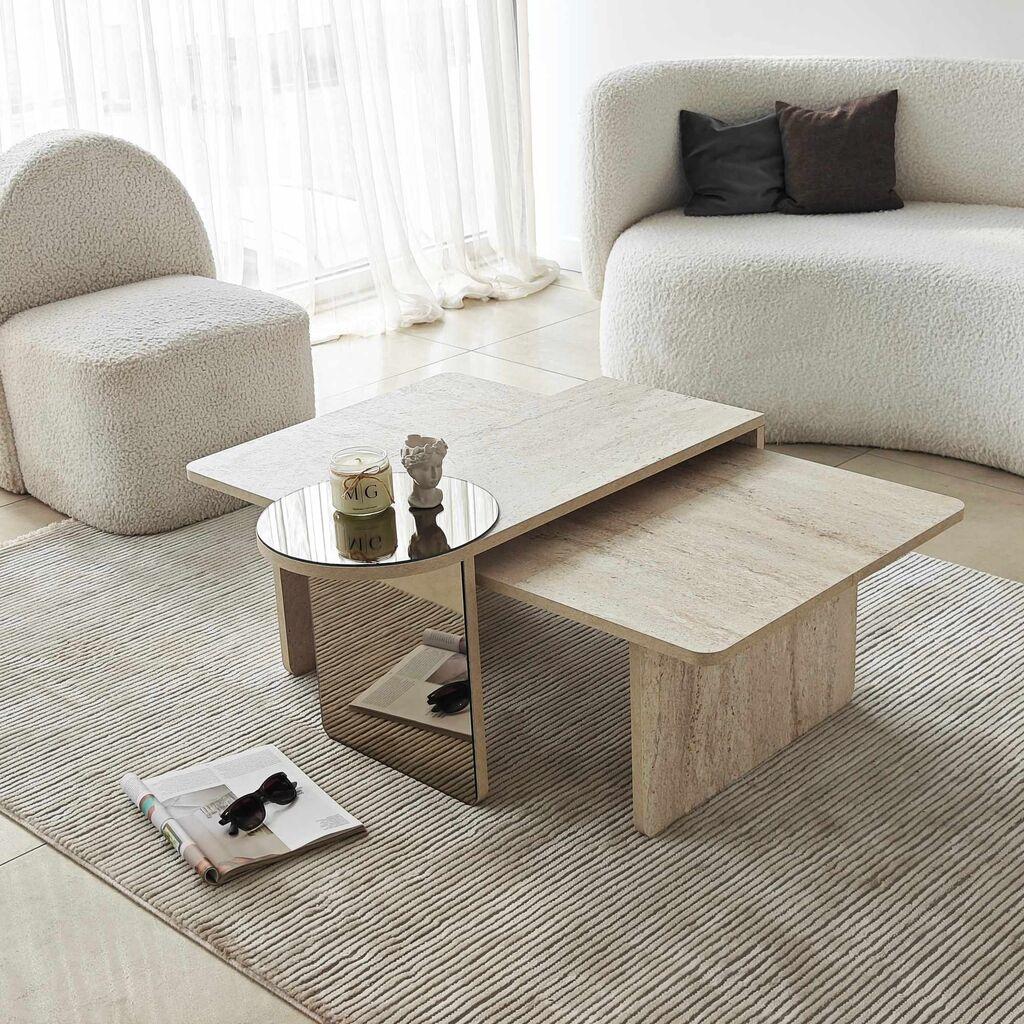 Hanah Home Set klub stolova Luna, 2 komada, Bež