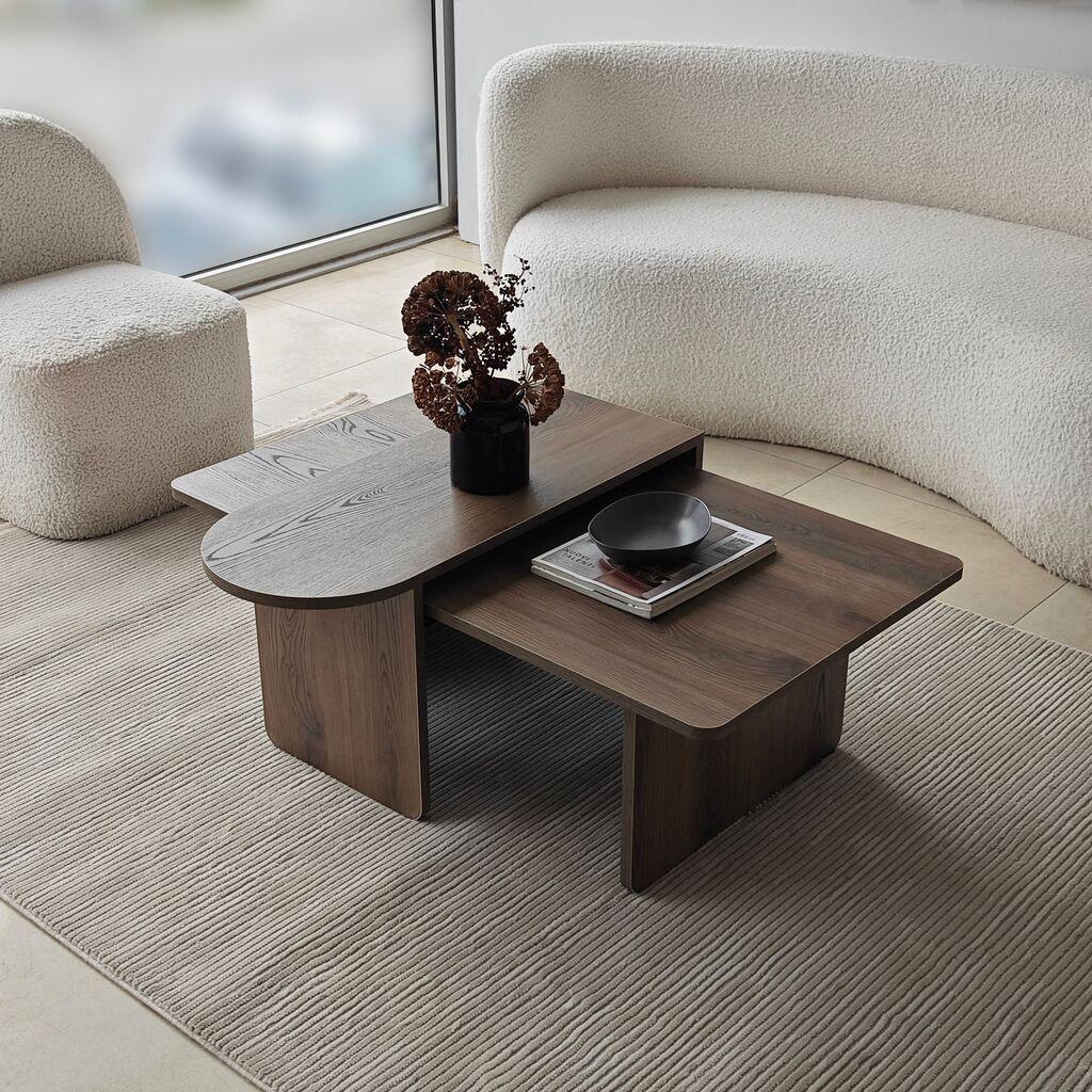 Hanah Home Set kafenih stočića, 105x35cm, Braon