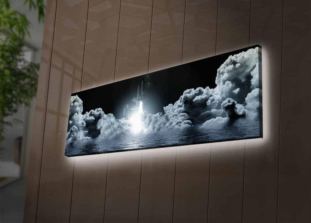 Wallity Slika sa LED osvetljenjem 3090NASA-016, 30x90 cm