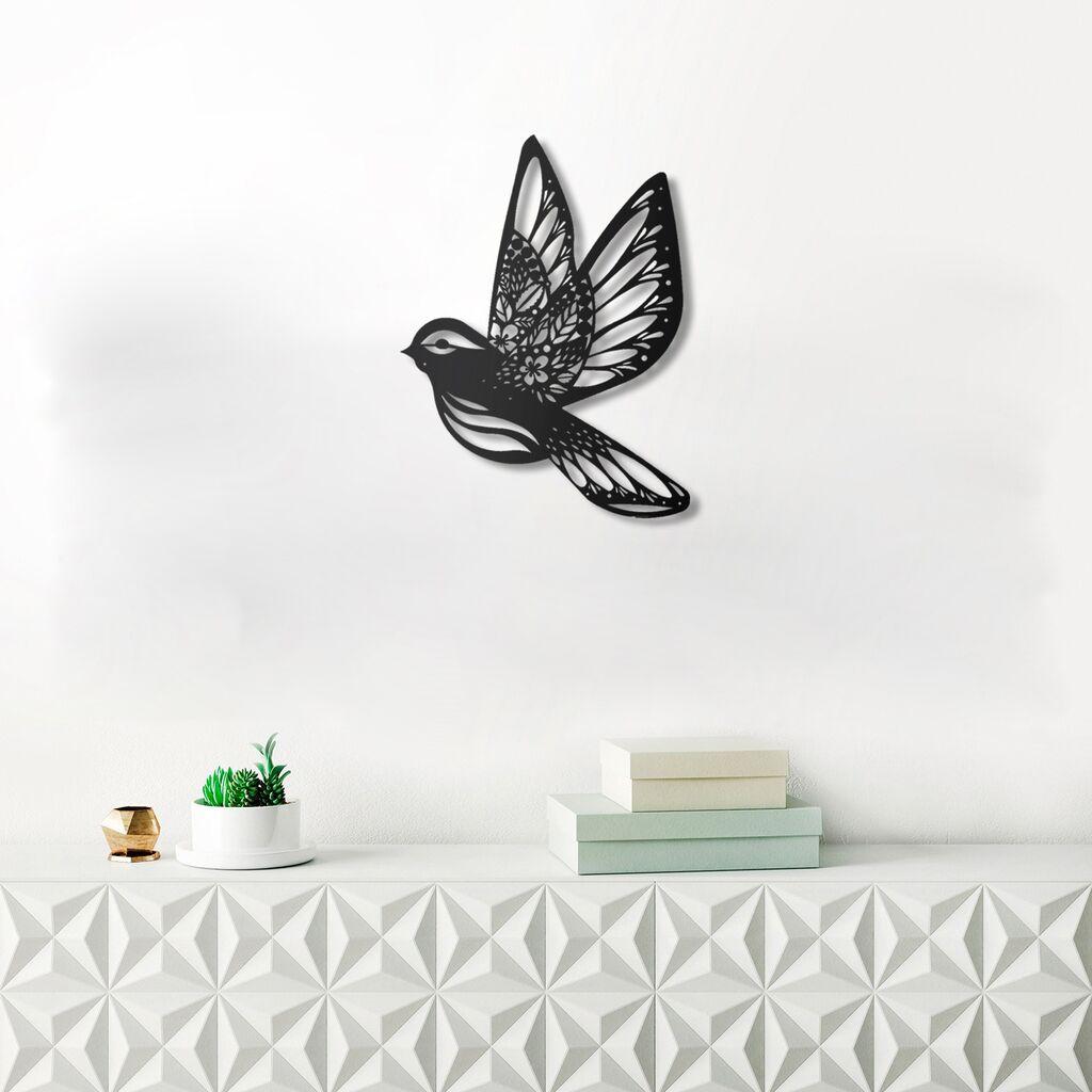 Wallity Zidna dekoracija Swallow Bird, Crna