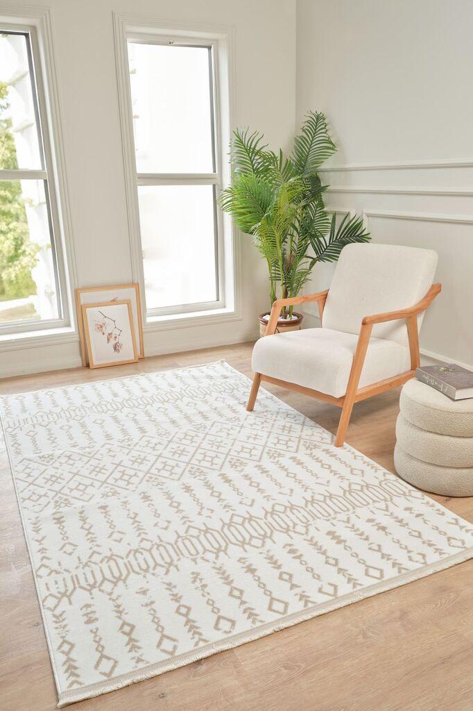 Conceptum Hypnose Tepih Moderno 3331, Pravougaoni, 80 x 150 cm, Krem-bež
