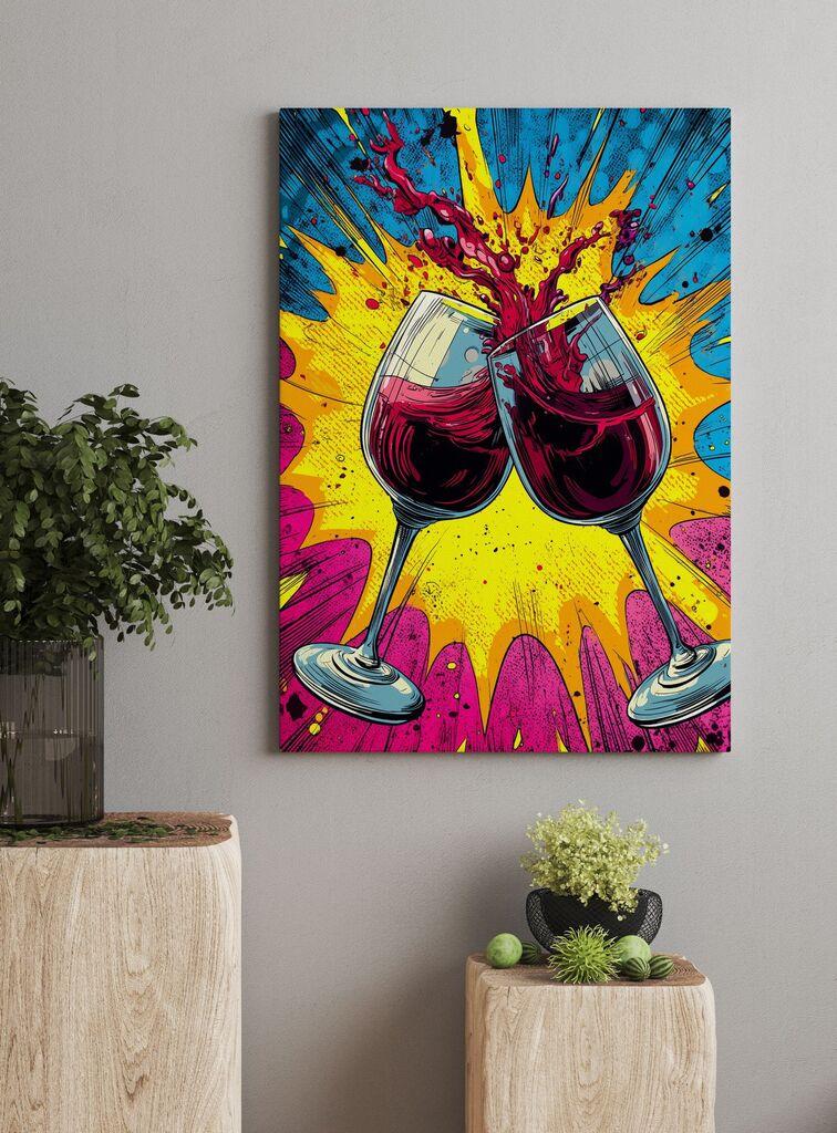Wallity Dekorativna slika na platnu, 50x70cm, Šarena