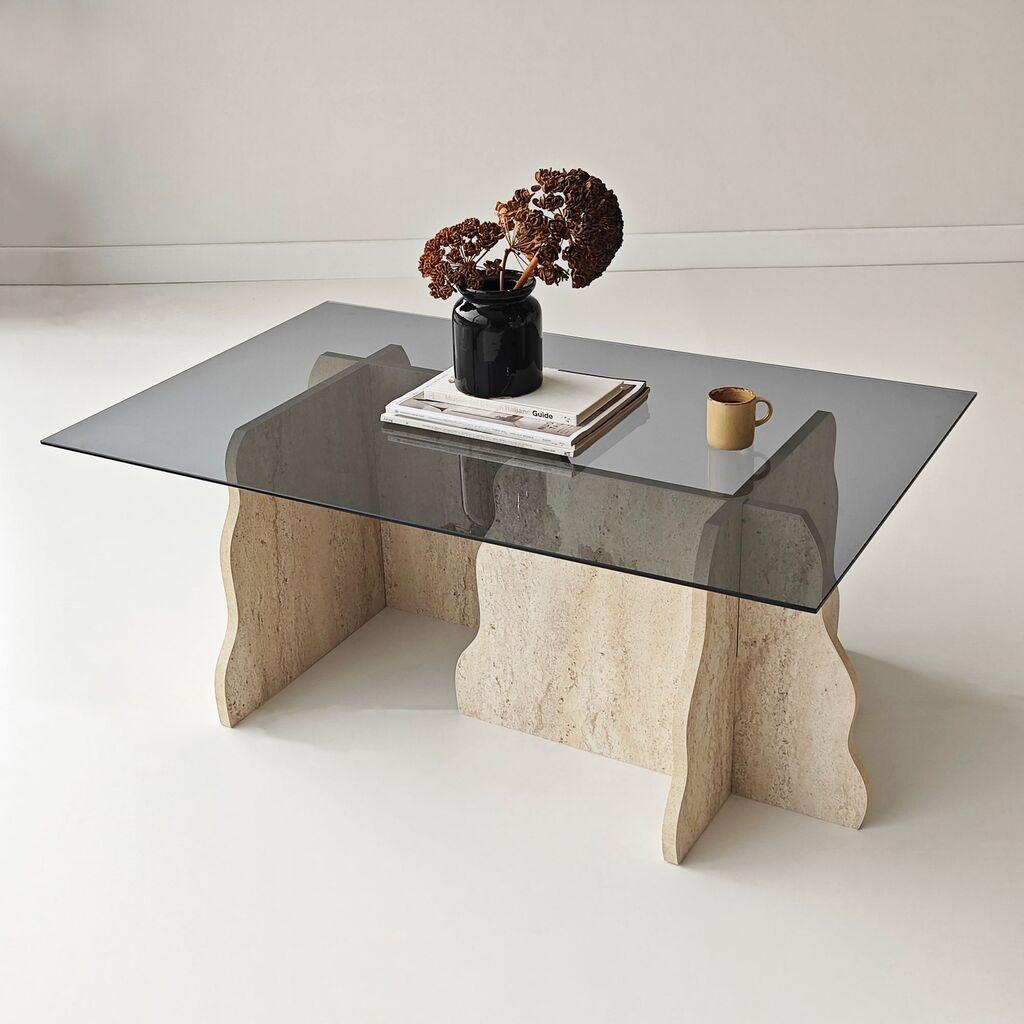 Hanah Home Kafeni stočić, 105x40cm, Providno-antracit