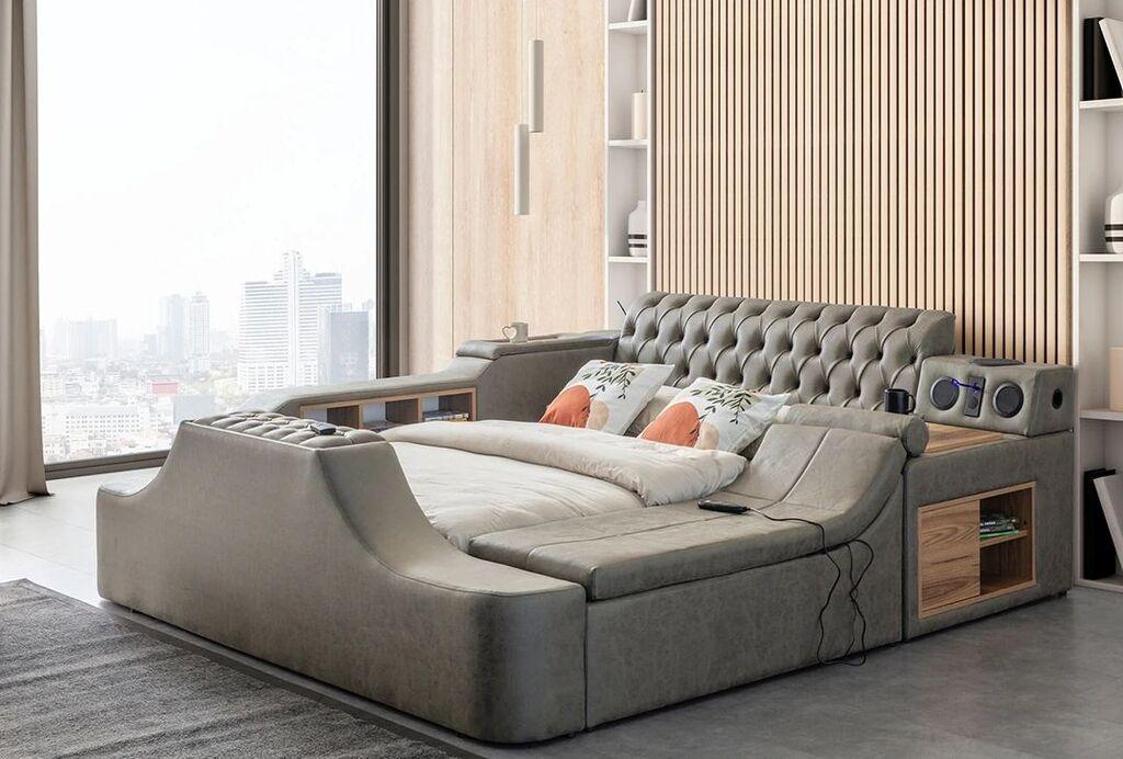 Hanah Home Osnova za krevet Dorwatch Smart, 250 x 100 x 290 cm, Braon