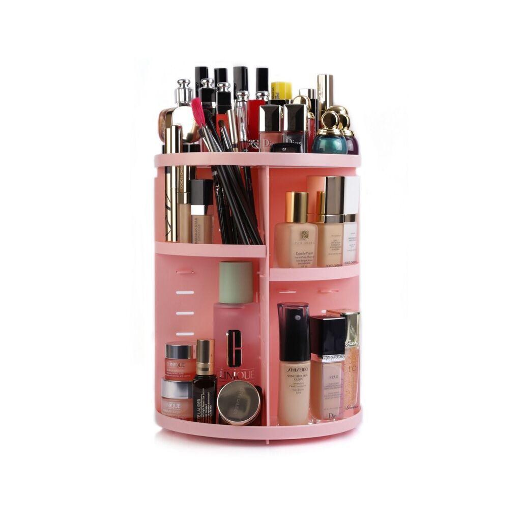 Hermia Organizer za šminku, 100% plastika, 23 x 23 x 30.5 cm, Roze