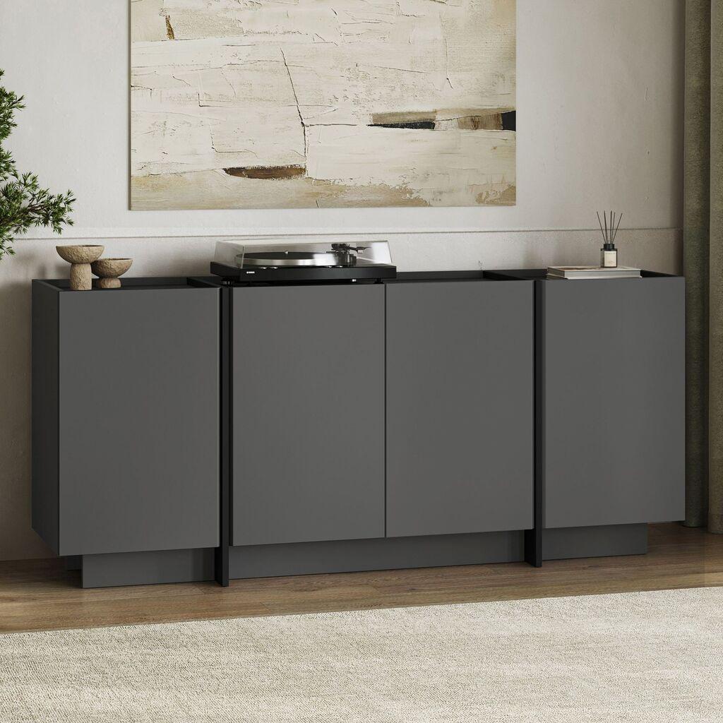Nordure Komoda, 180x80x45cm, Antracit