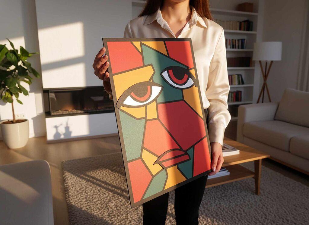 Wallity Dekorativna uramljena slika, 47.5x68cm, Šarena