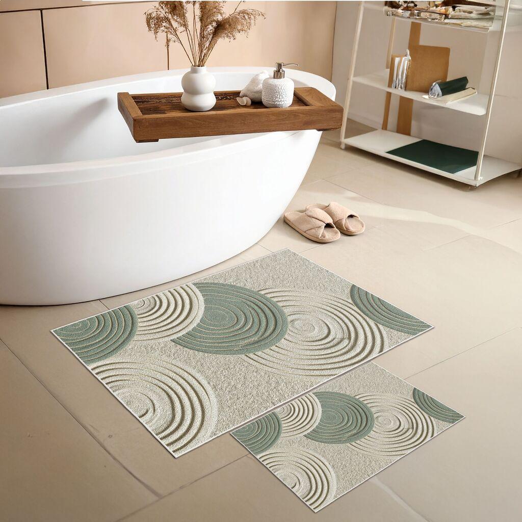 L'essentiel Maison Set prostirki za kupatilo Asr41, 2 dela, Zelena