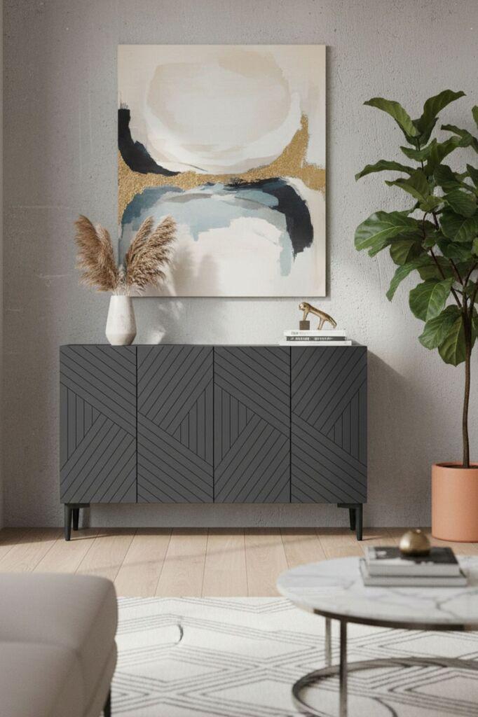 Hanah Home Komoda Ferro 120, Antracit