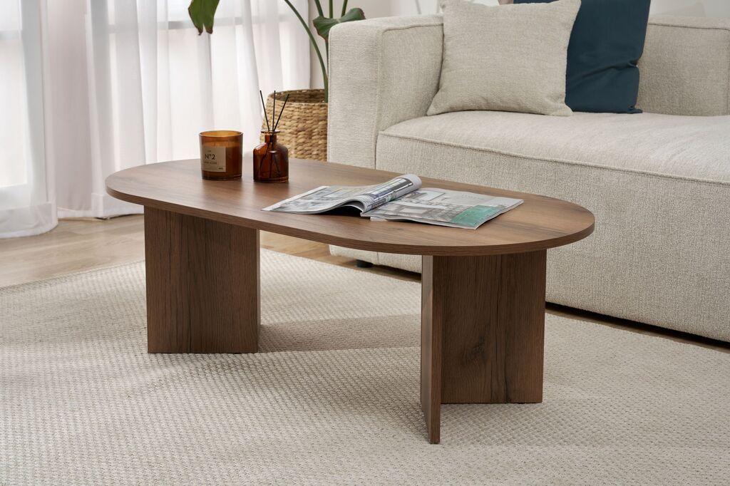 Nordure Klub sto Sable, 119x40x60 cm, Boje oraha