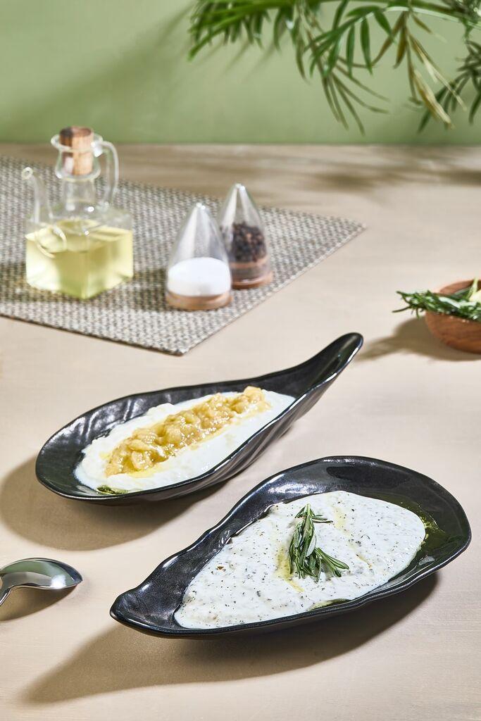 Hermia Set servisnih tanjira, 2 komada, Crni