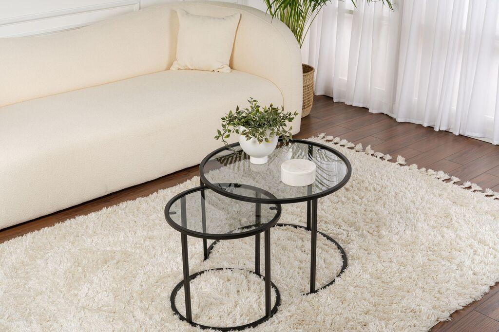 Hanah Home Set klub stočića Tokyo, 2 komada, Crni