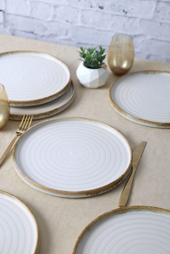 Hermia Set servisnih tanjira, 6 komada, Beli