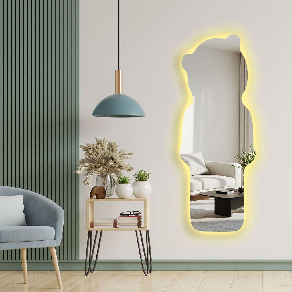 Hanah Home Ogledalo sa LED rasvetom Ledayna-009, 52 x 135 cm, Šareno