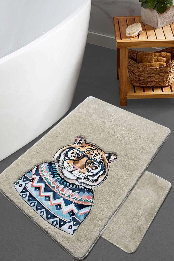 L'essentiel Maison Set prostirki za kupatilo Logwe, Bež
