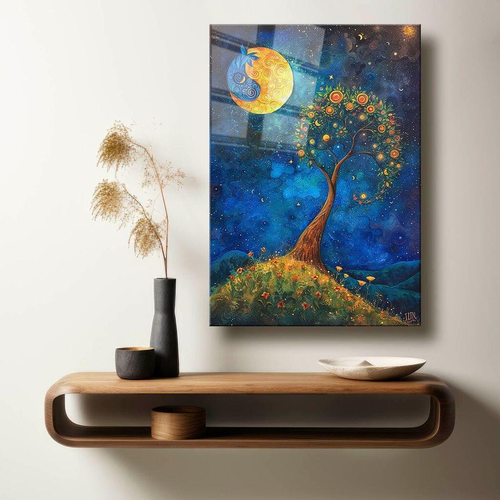 Wallity Dekorativna slika na kaljenom staklu, 60x90cm, Šarena