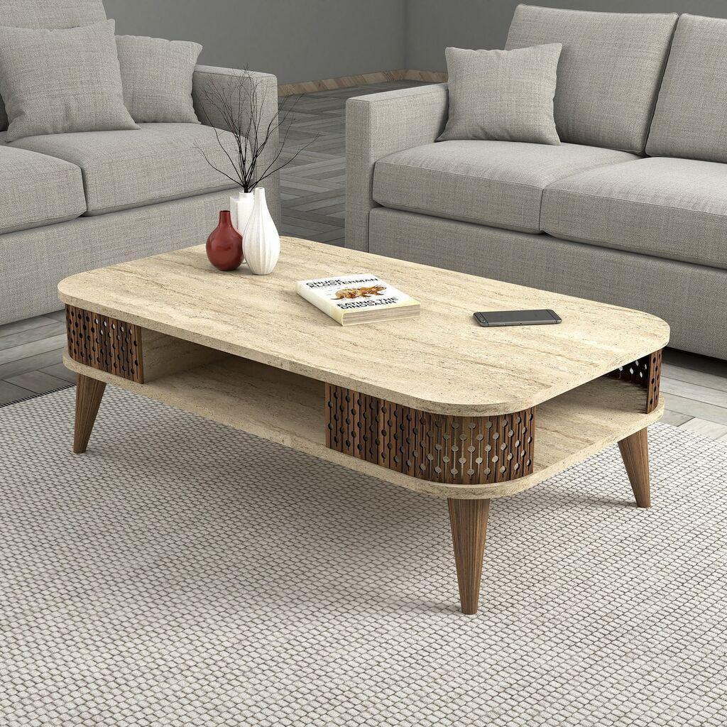 Hanah Home Klub sto Eylul, 105x35x60 cm, Bež