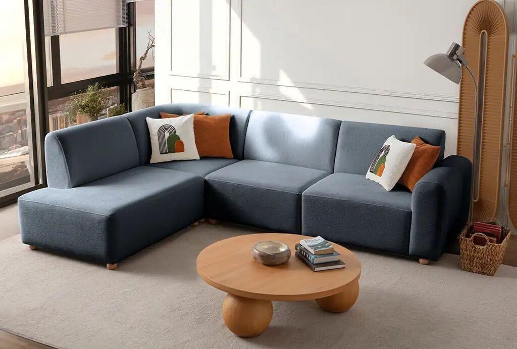 Atelier del Sofa Ugaona garnitura na razvlačenje S-Loft Left, 206 x 290 cm, Plava