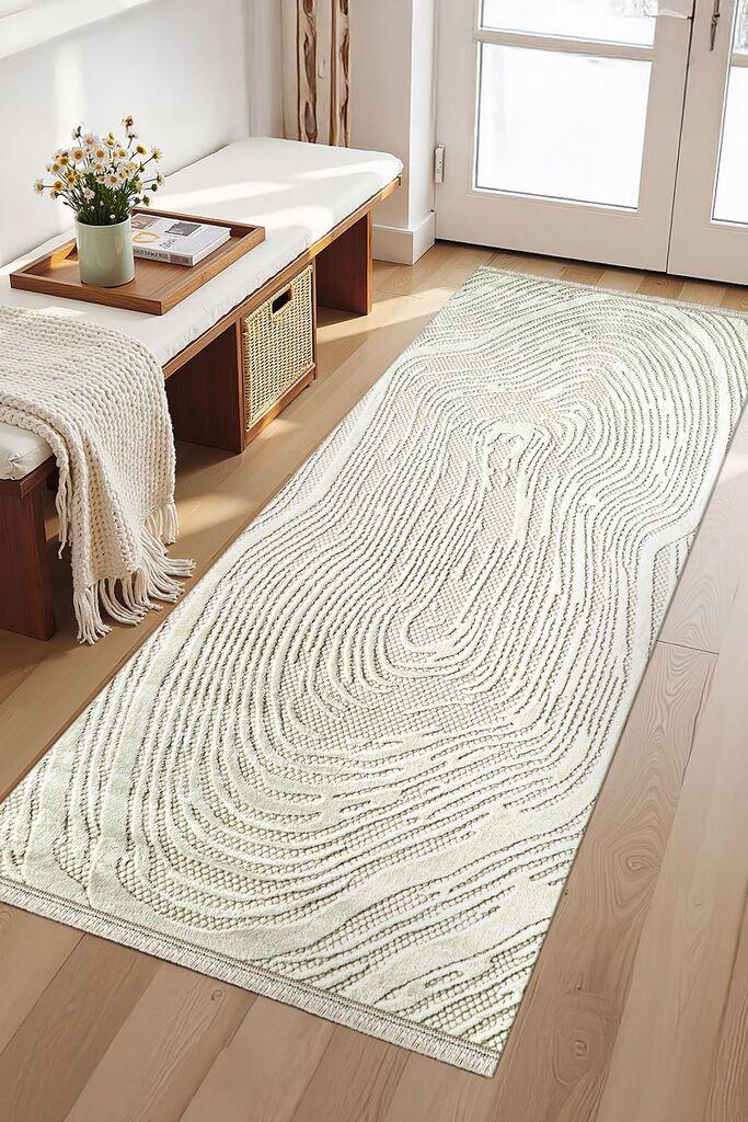 Conceptum Hypnose Tepih Amorf-Ar003, Pravougaoni, 80 x 150 cm, Krem