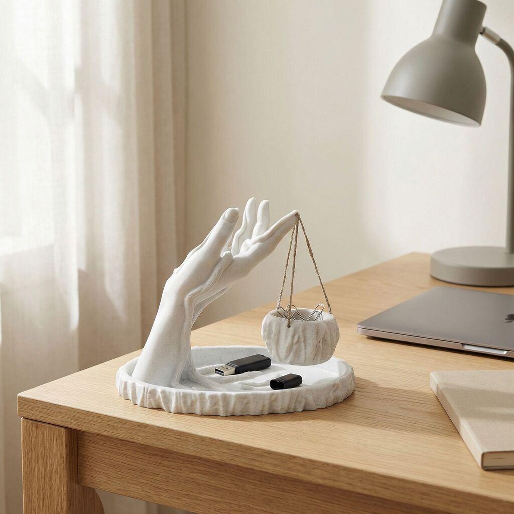 Aberto Design Dekorativna figura Ruka, Bela