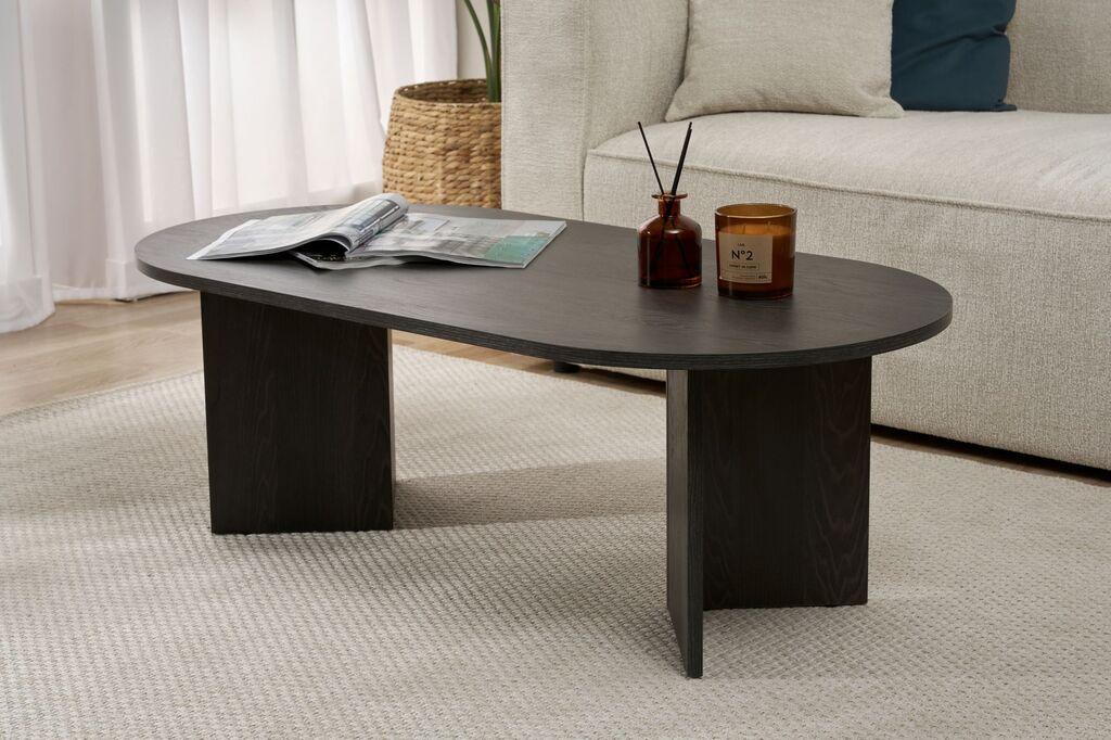 Nordure Klub sto Sable, 119x40x60 cm, Crni