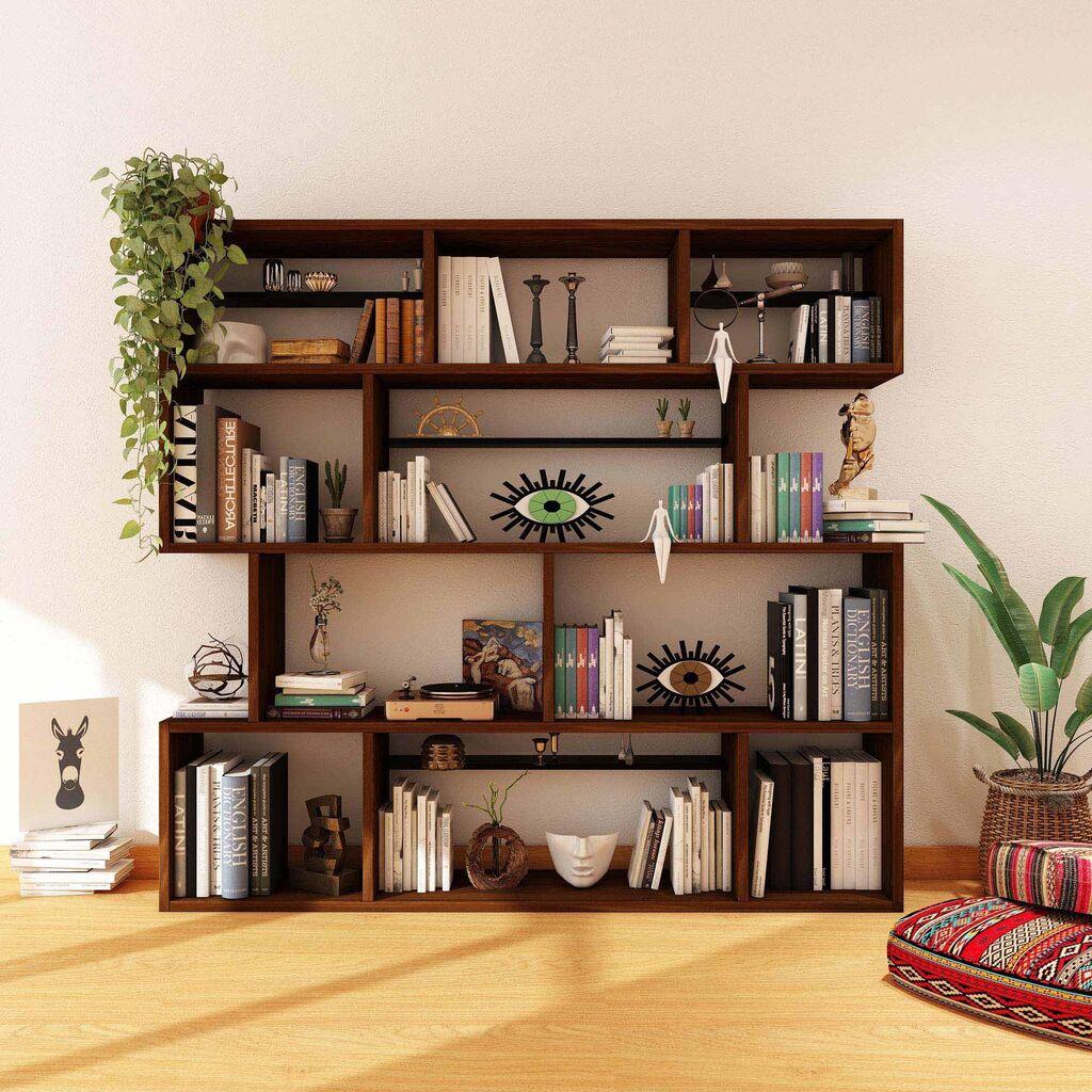 Hanah Home Polica za knjige CPT6007-200200x200x30 cm, Braon