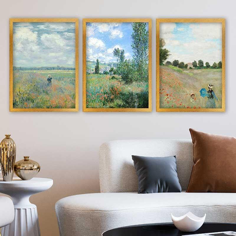 Wallity Set uramljenih slika 3AC_UN2677423, 3 Dela