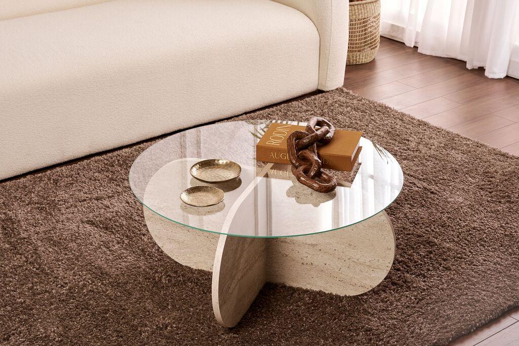 Nordure Klub sto Aeris, 75x35x75 cm, Bež