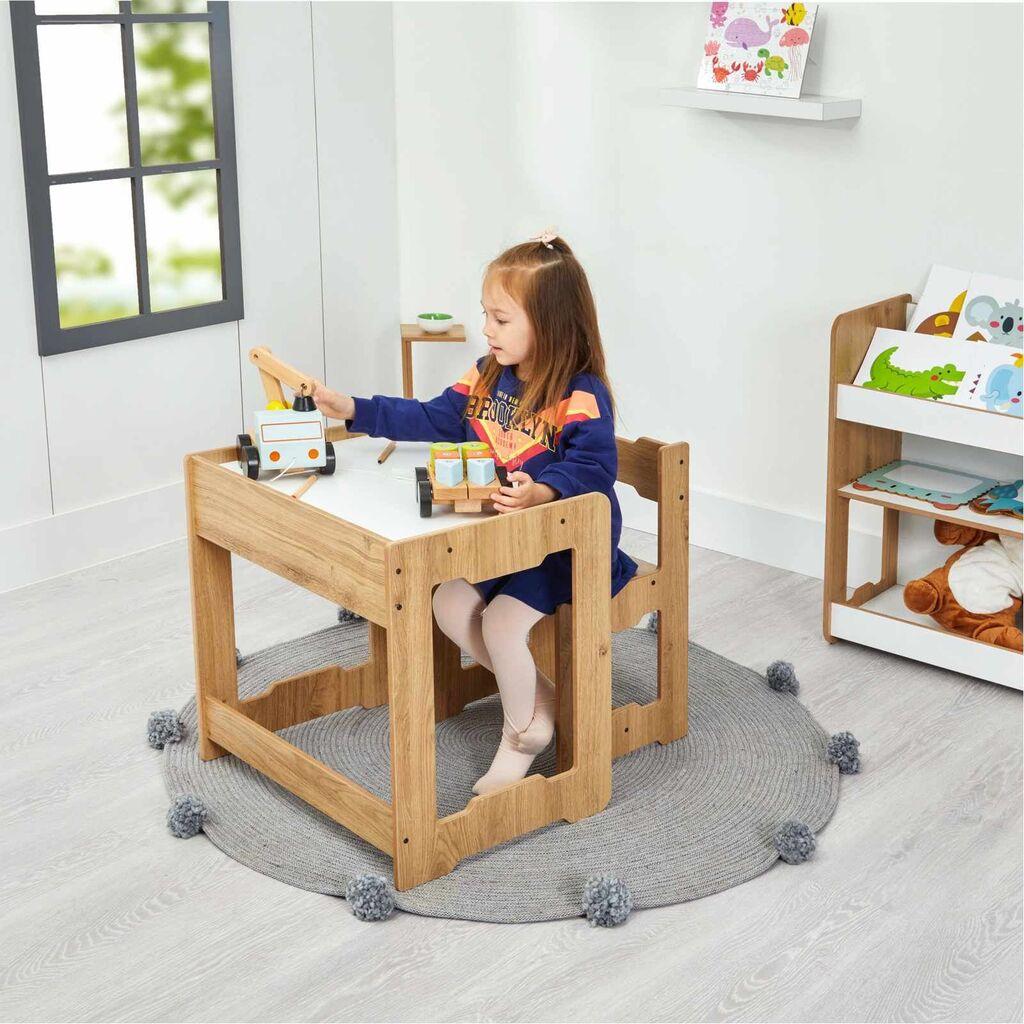 Hanah Home Dečiji set Sto i stolica, 56x55x45cm, Beli